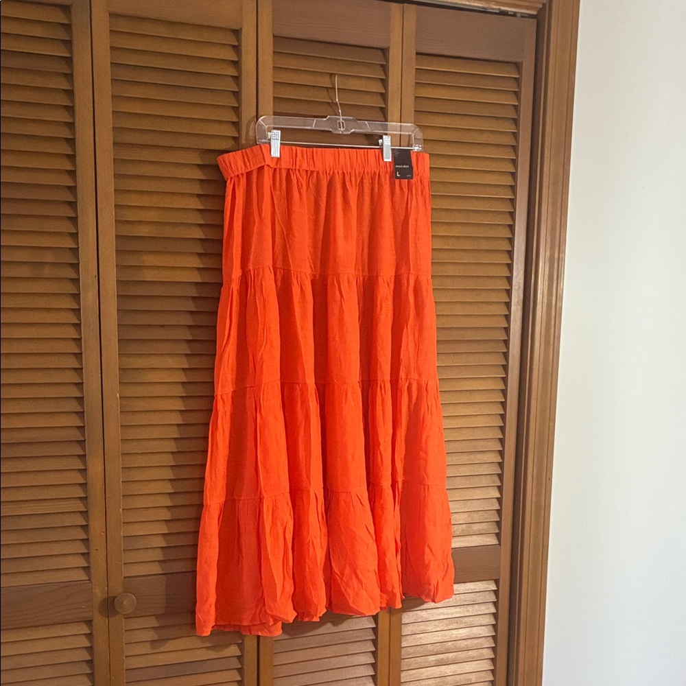 Soho Vibrant Orange Maxi Skirt